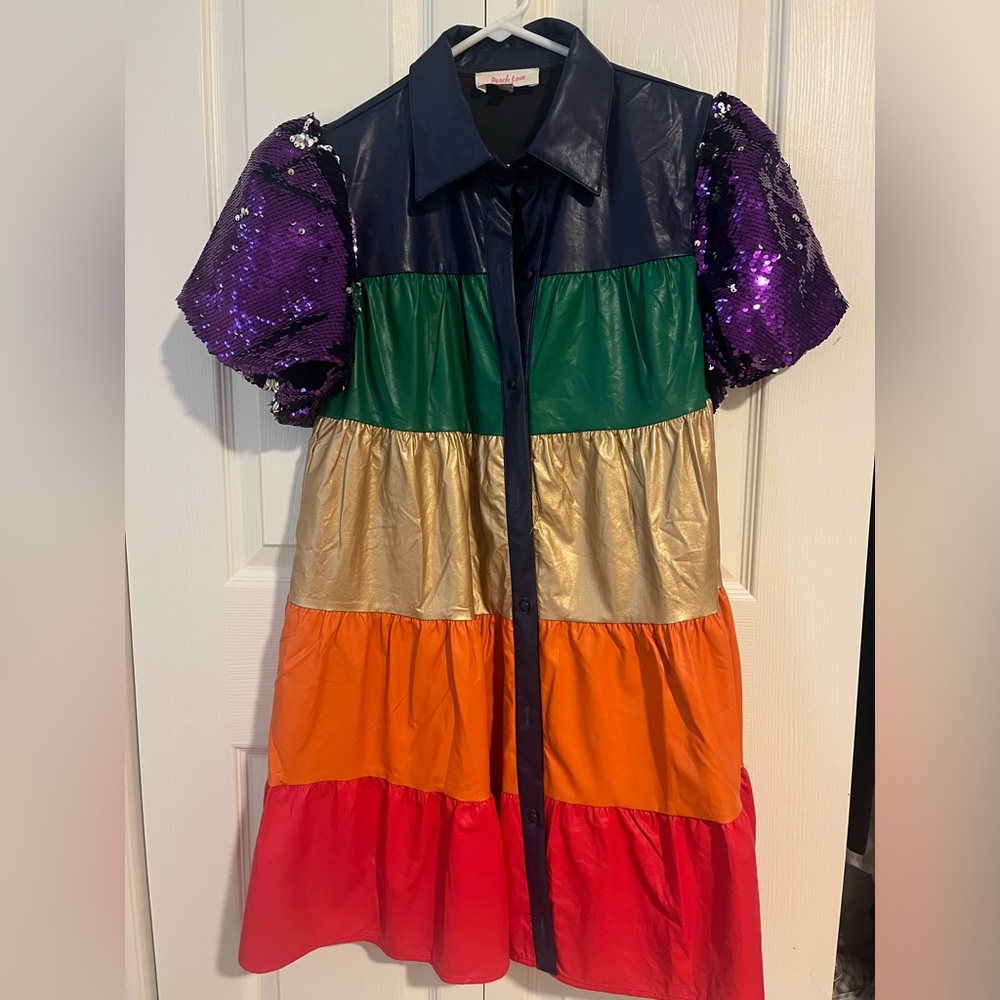 Rainbow dress size small